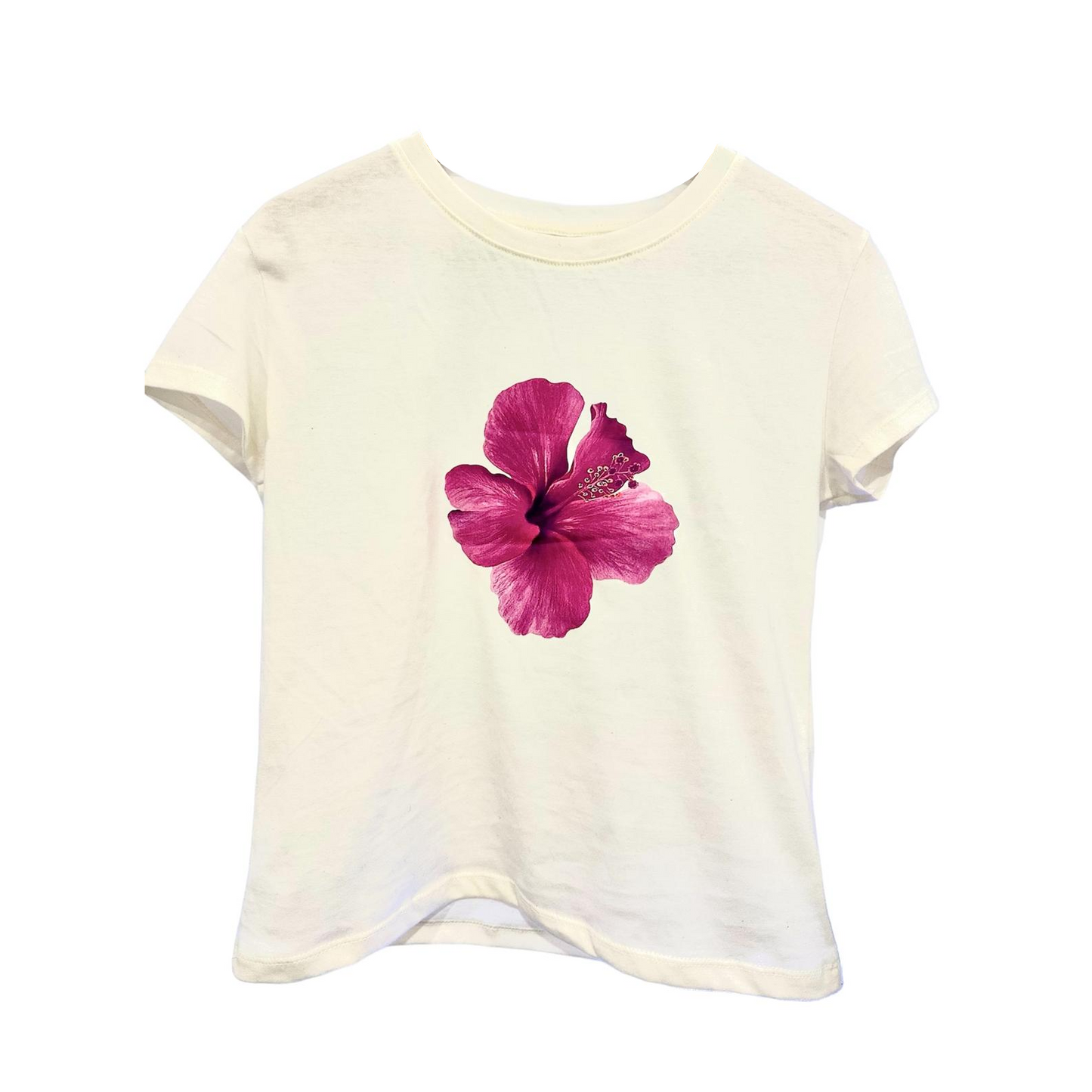 REMERA FLOWER CREAM